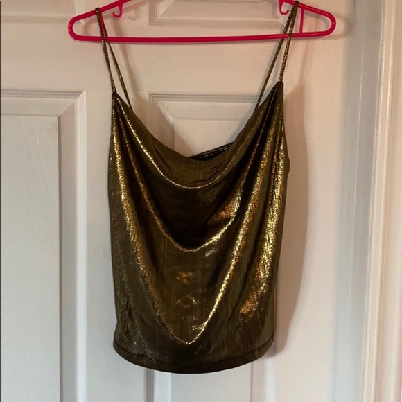 Metallic cami tank top gold from revolve xs - Picture 2 of 5